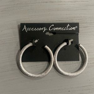 New Boutique Silver Hoop Earrings